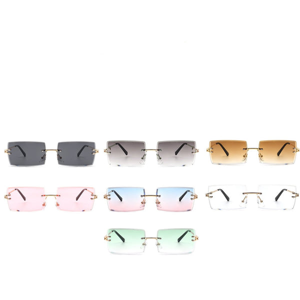 Rimless Rectangle Sunglasses