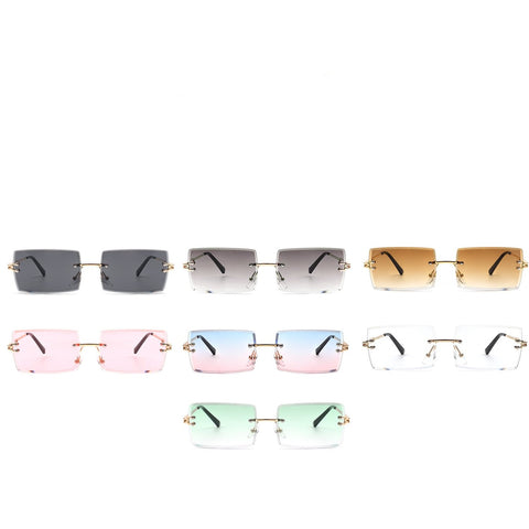 Rimless Rectangle Sunglasses