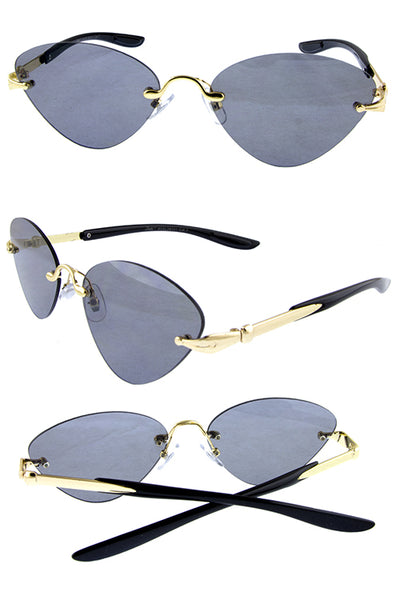 Women’s Rimless Vintage Cat Eye Sunglasses