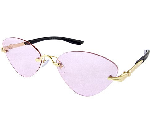 Women’s Rimless Vintage Cat Eye Sunglasses