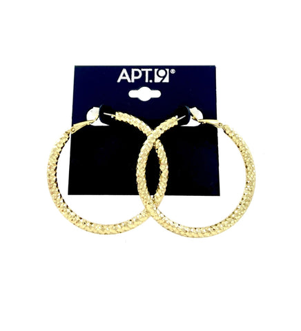 Gold Plated Diamond Cut Hoops