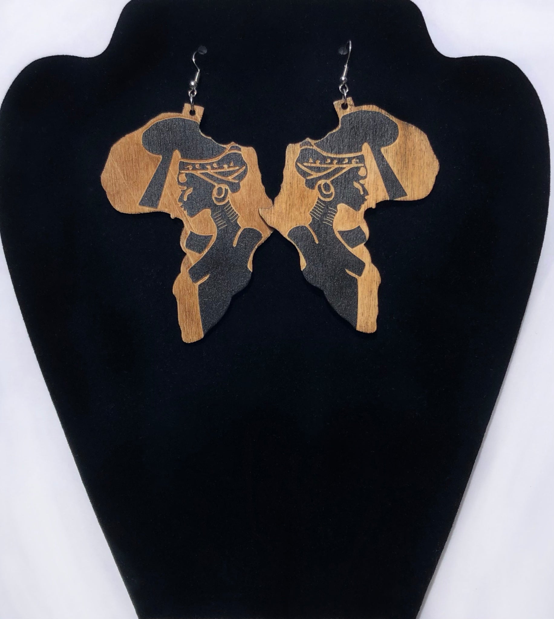 Africa Laser Etched Earrings