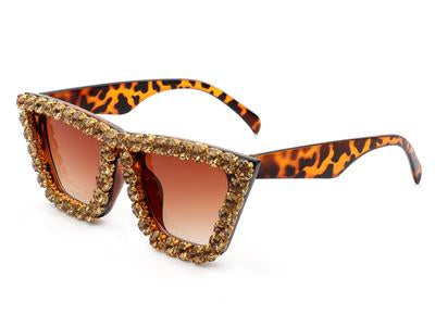 Rhinestone Retro Cat Eye Fashion Sunglasses