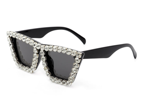 Rhinestone Retro Cat Eye Fashion Sunglasses