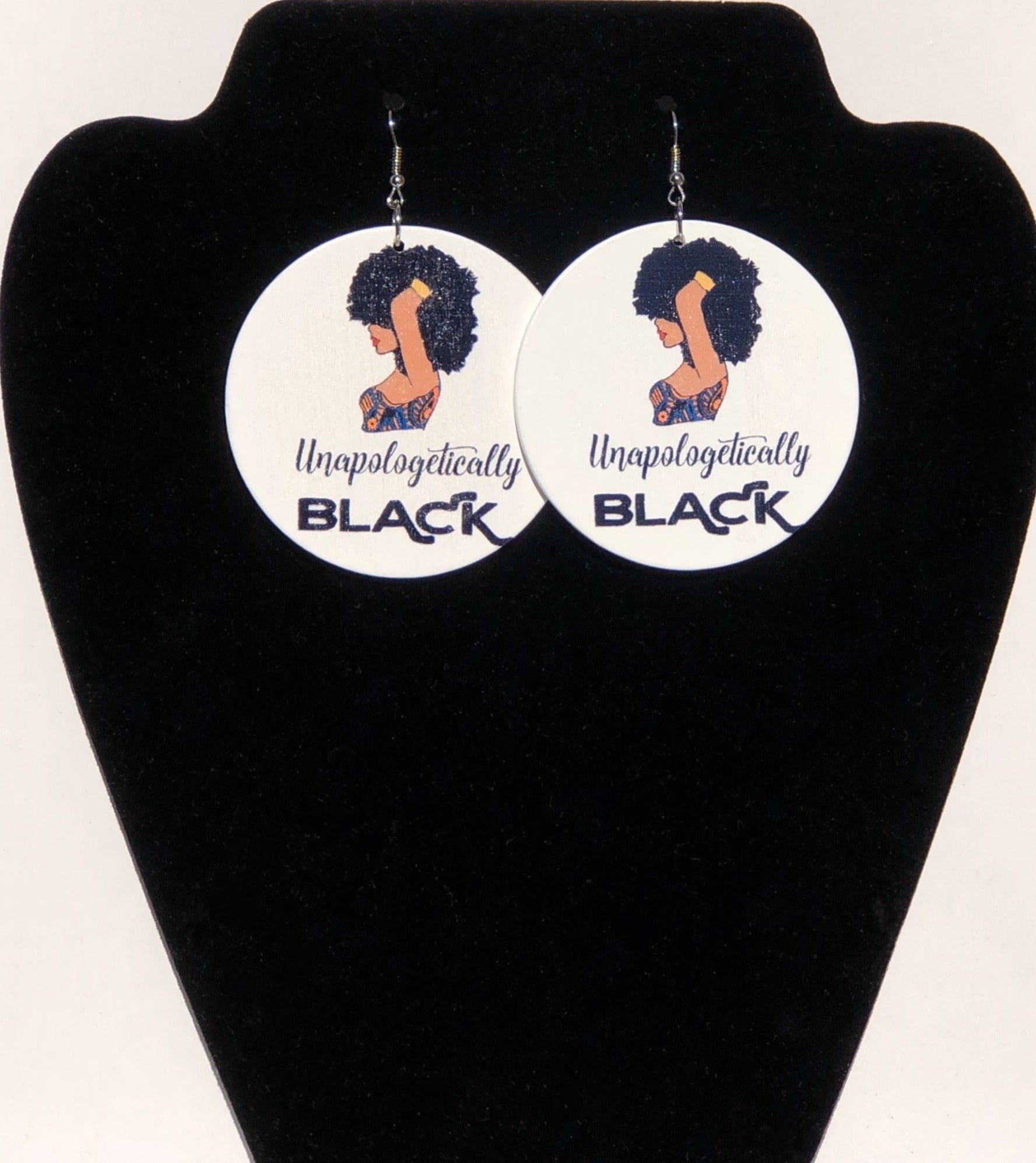 Round Unapologetically Black Earrings