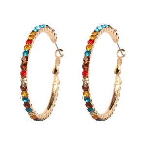 Multi-Colored Fashion Hoop Earrings