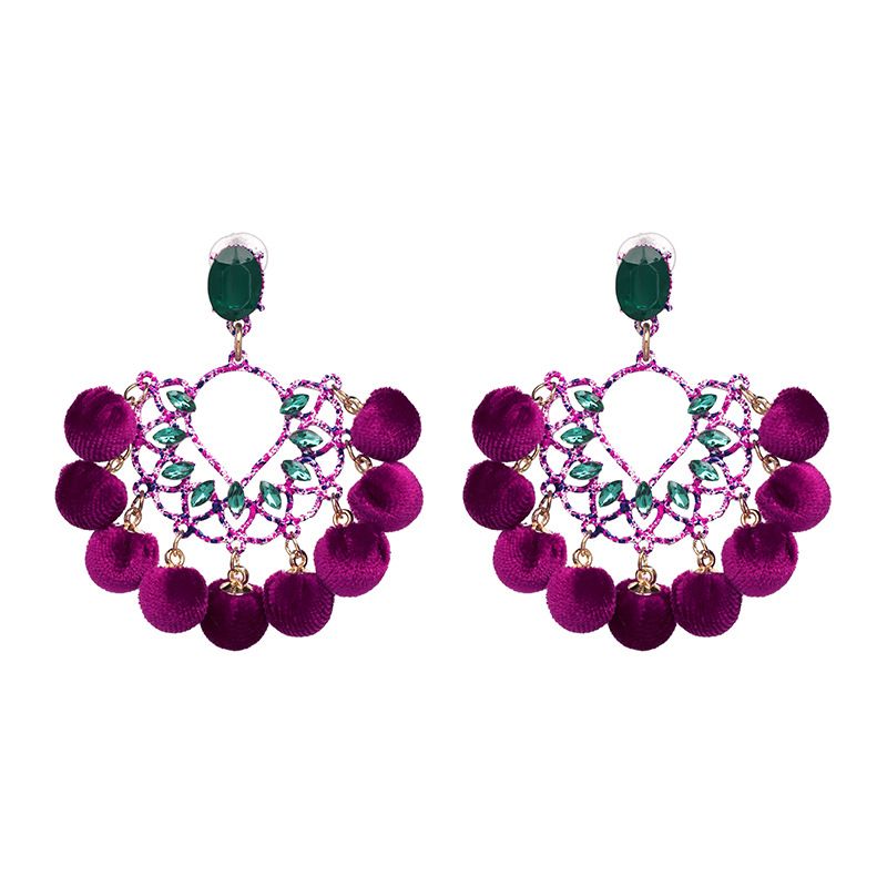 Pom Pom Chandelier Earrings