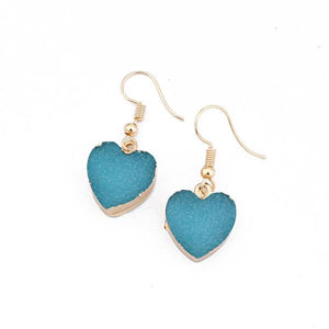 Small Resin Heart Earrings