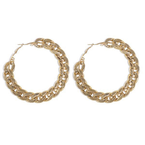 Exaggerated Chain Hoop Earrings