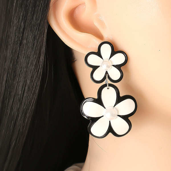 Acrylic Flower Dangle Earrings