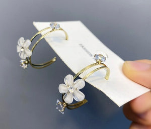 Crystal Flower Earrings