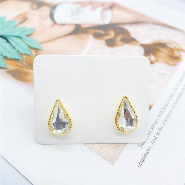 Small Waterdrop Crystal Earrings