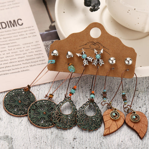 Copper Bohemian Earring Set