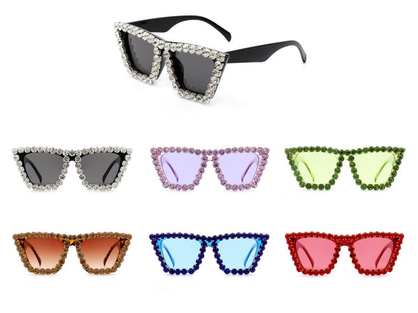 Rhinestone Retro Cat Eye Fashion Sunglasses