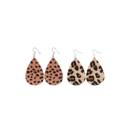 Faux Fur Teardrop Earrings