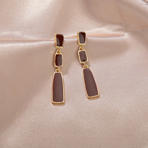 Retro Geometric Dangle Earrings